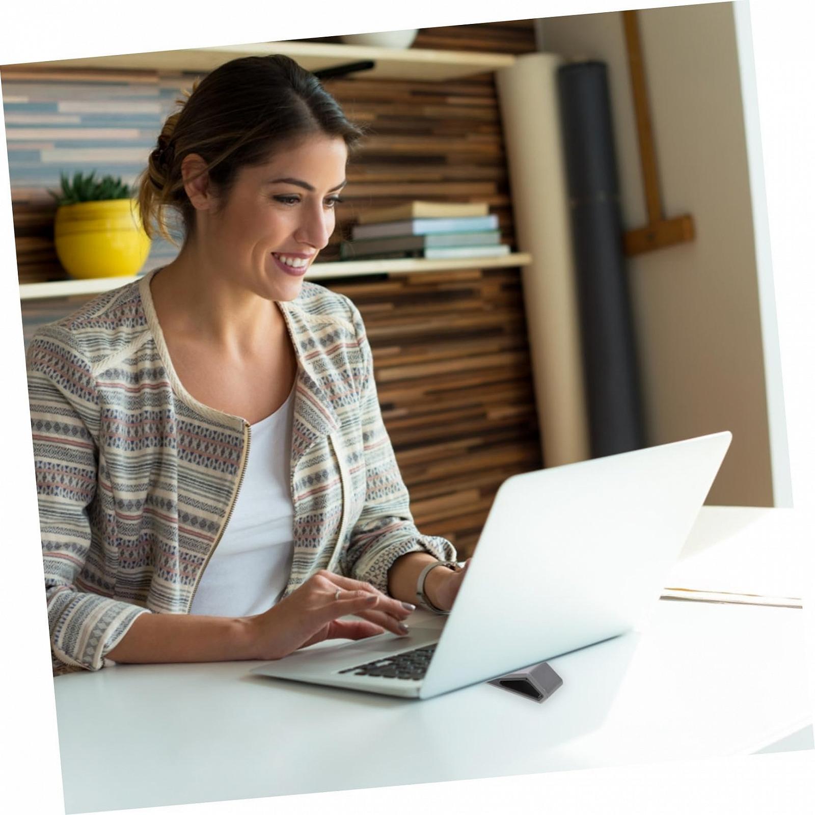 Підставка для ноутбука Gatuida, регульована по висоті, силіконова, портативна, 2 шт., з нековзною поверхнею та невеликим охолоджувачем, фото №7