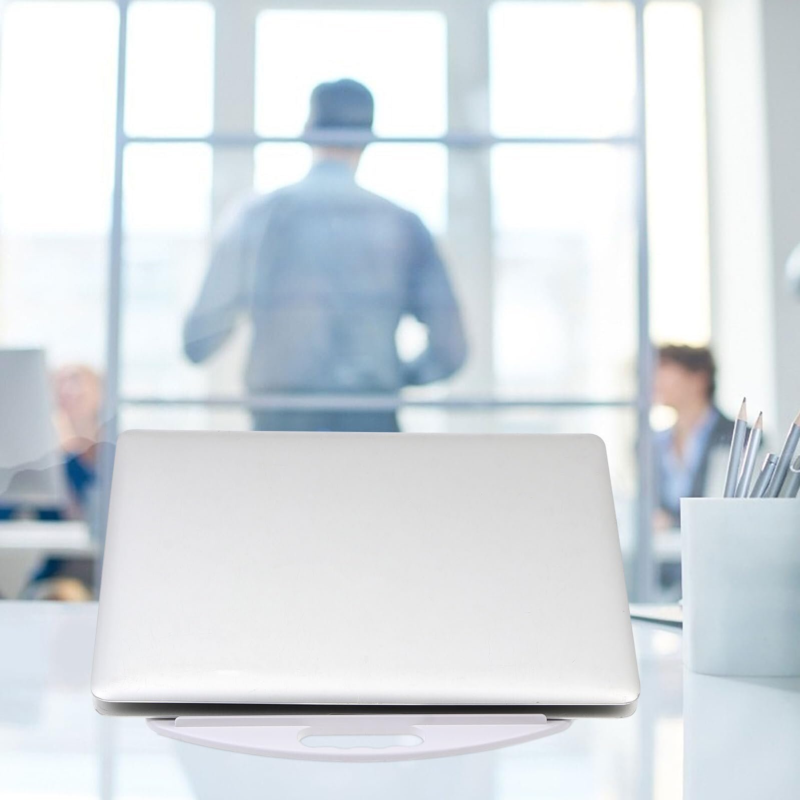 Підставка для ноутбука Homoyoyo Обертова з тепловідведенням Ергономічна Біла з тримачем для телефону, фото №4 Підставка для ноутбука Homoyoyo Обертова з тепловідведенням Ергономічна Біла з тримачем для телефону, фото №4