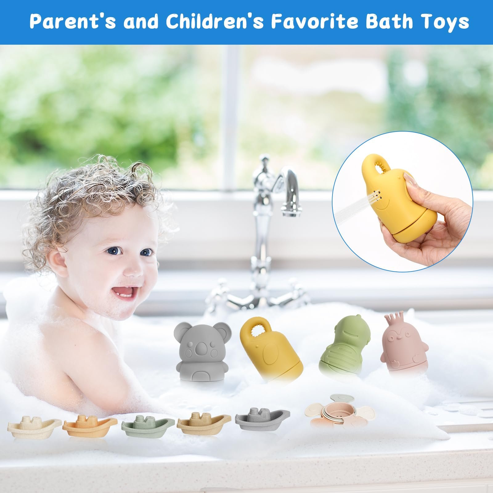Набор игрушек для ванны 15 шт., фото №4