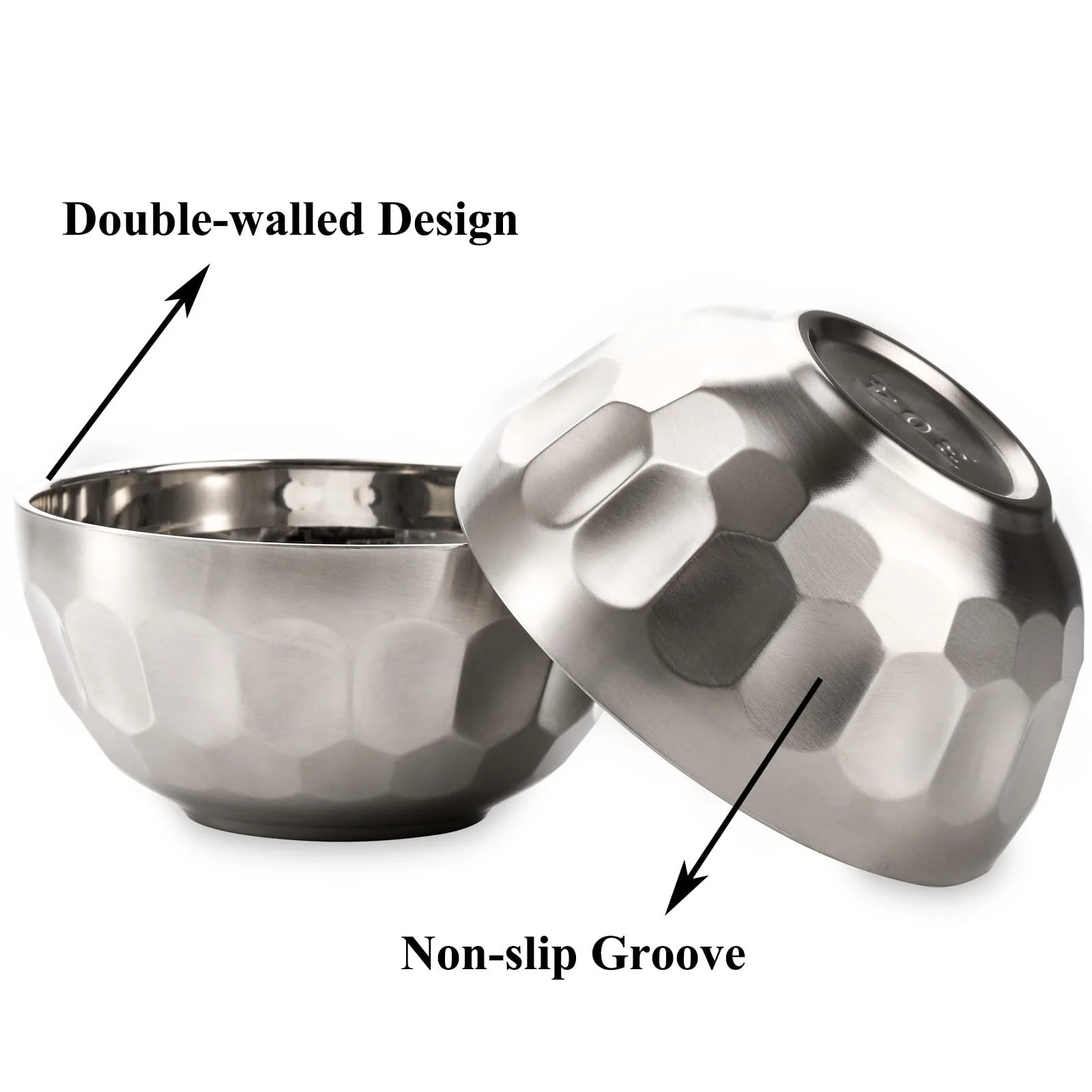 Миска Okllen Набор из 6 мисок из нержавеющей стали 445 мл Двухстенные, фото №3 Миска Okllen Набор из 6 мисок из нержавеющей стали 445 мл Двухстенные, фото №3