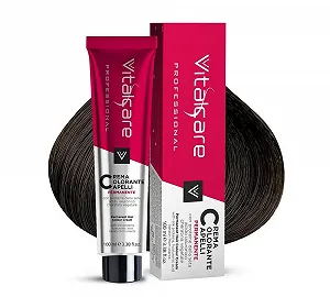 Фарба для волосся Vitalcare Professional Permanent з протеїнами шовку № 4/00, Коричневий, 100 мл - Фото 1