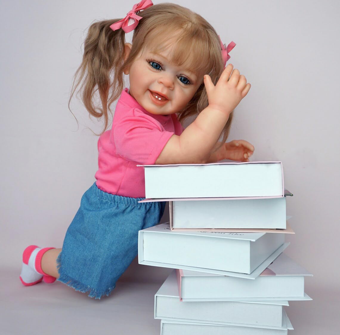 Кукла Zero pam Reborn Baby Full Silicone 55 см Силиконовая кукла Блондинка, фото №4