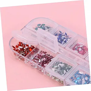 Стразы для ногтей POPETPOP 1 коробка 12 цветов Хрустальные украшения для ногтей synthetic.ua - Фото 1