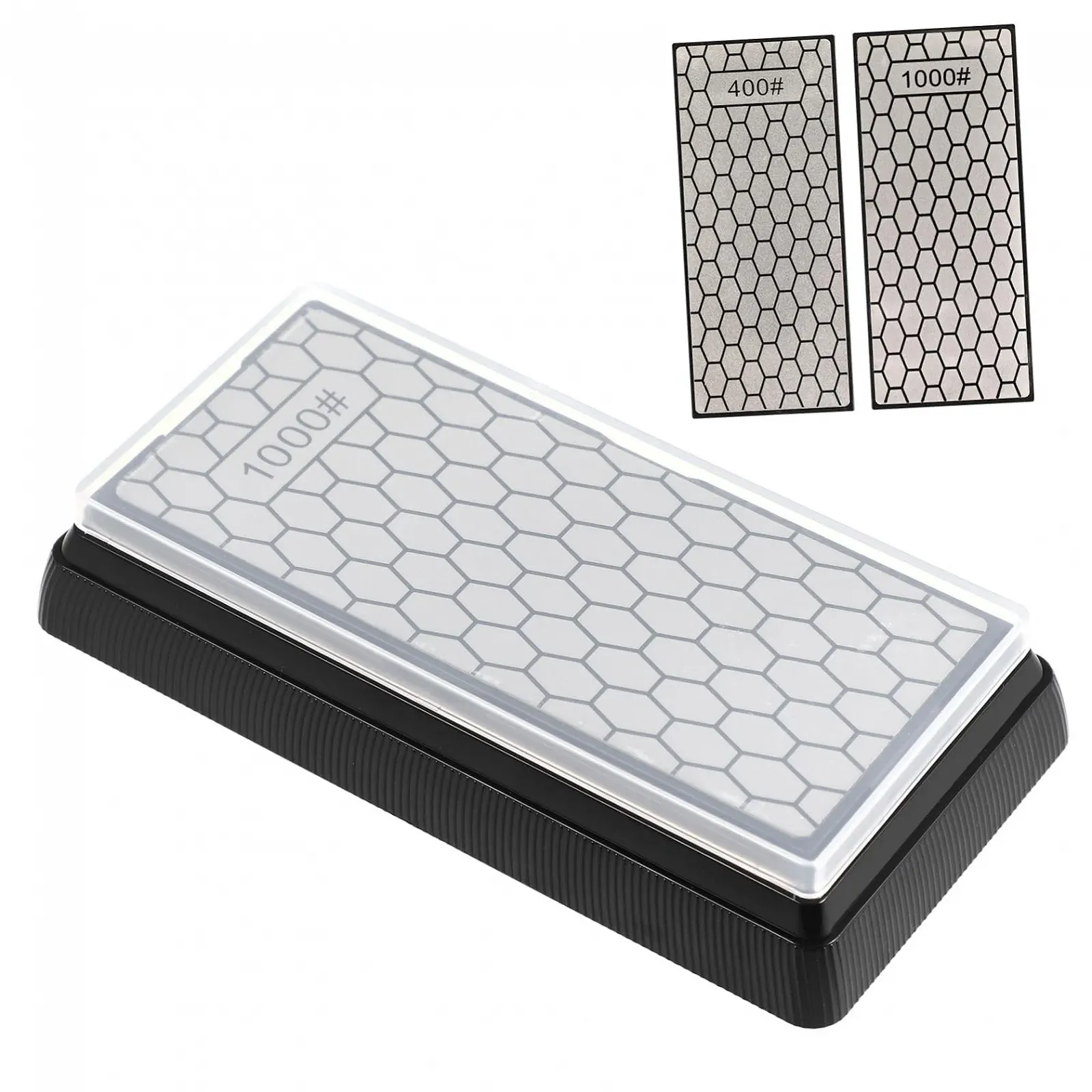 Двусторонняя алмазная точилка для ножей Homoyoyo с нескользящим основанием для кухни и керамики, фото №1