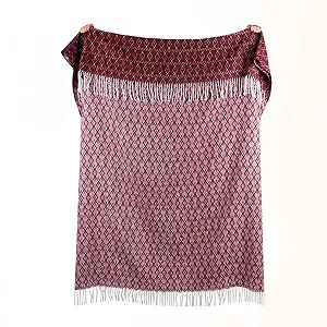 Плед Lanavitta Jasmine Полушерстяной Плед, Покрывало & Плед, Плед на диван, Плед на кушетку & Покрывало для кровати 20% шерсть, 40% хлопок & 40% полиэстер, Бордовый красный, 140 x 200 см synthetic.ua - Фото 1