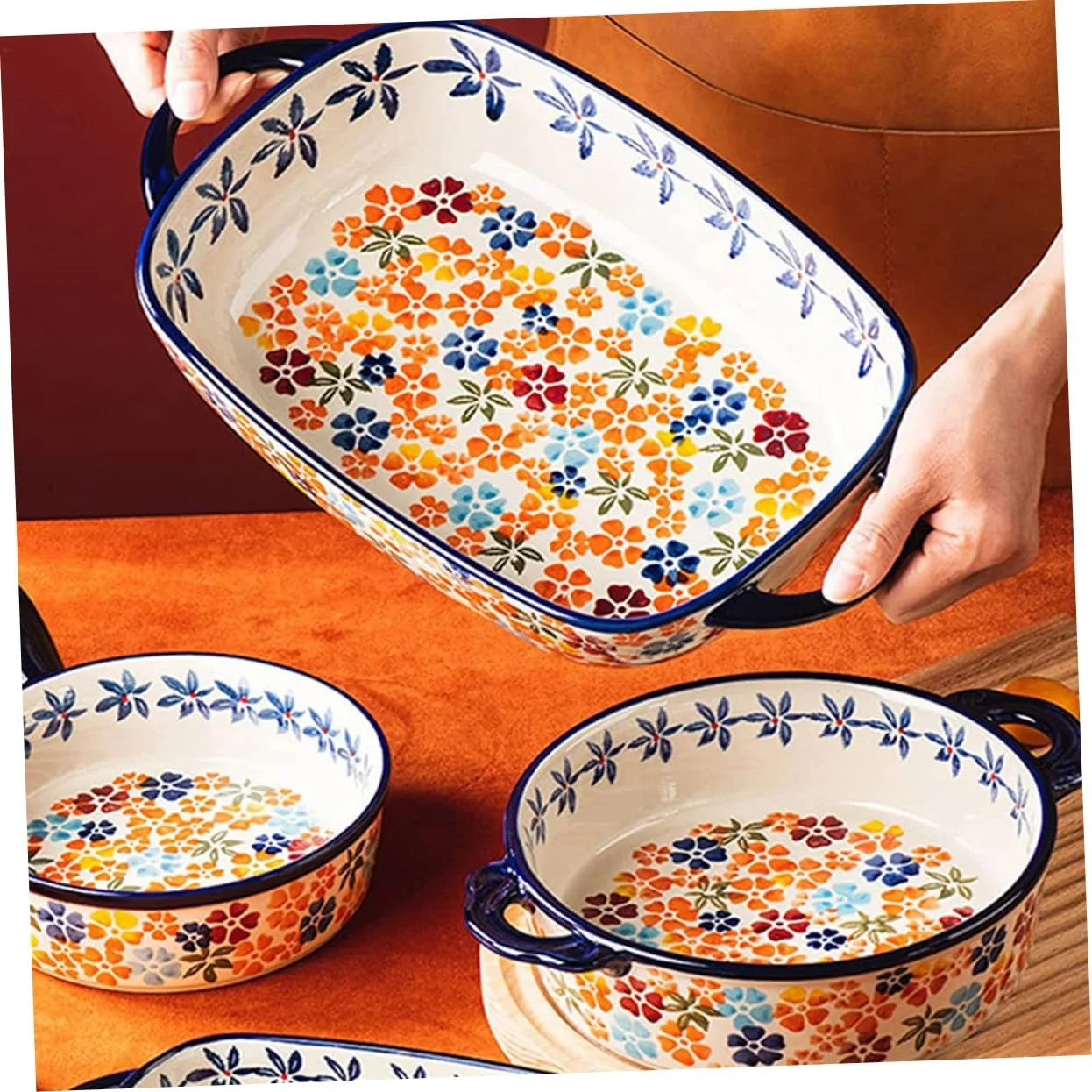 Форма для выпекания iplusmile керамическая с гладкой поверхностью и двухсторонними ручками, фото №3 Форма для выпекания iplusmile керамическая с гладкой поверхностью и двухсторонними ручками, фото №3