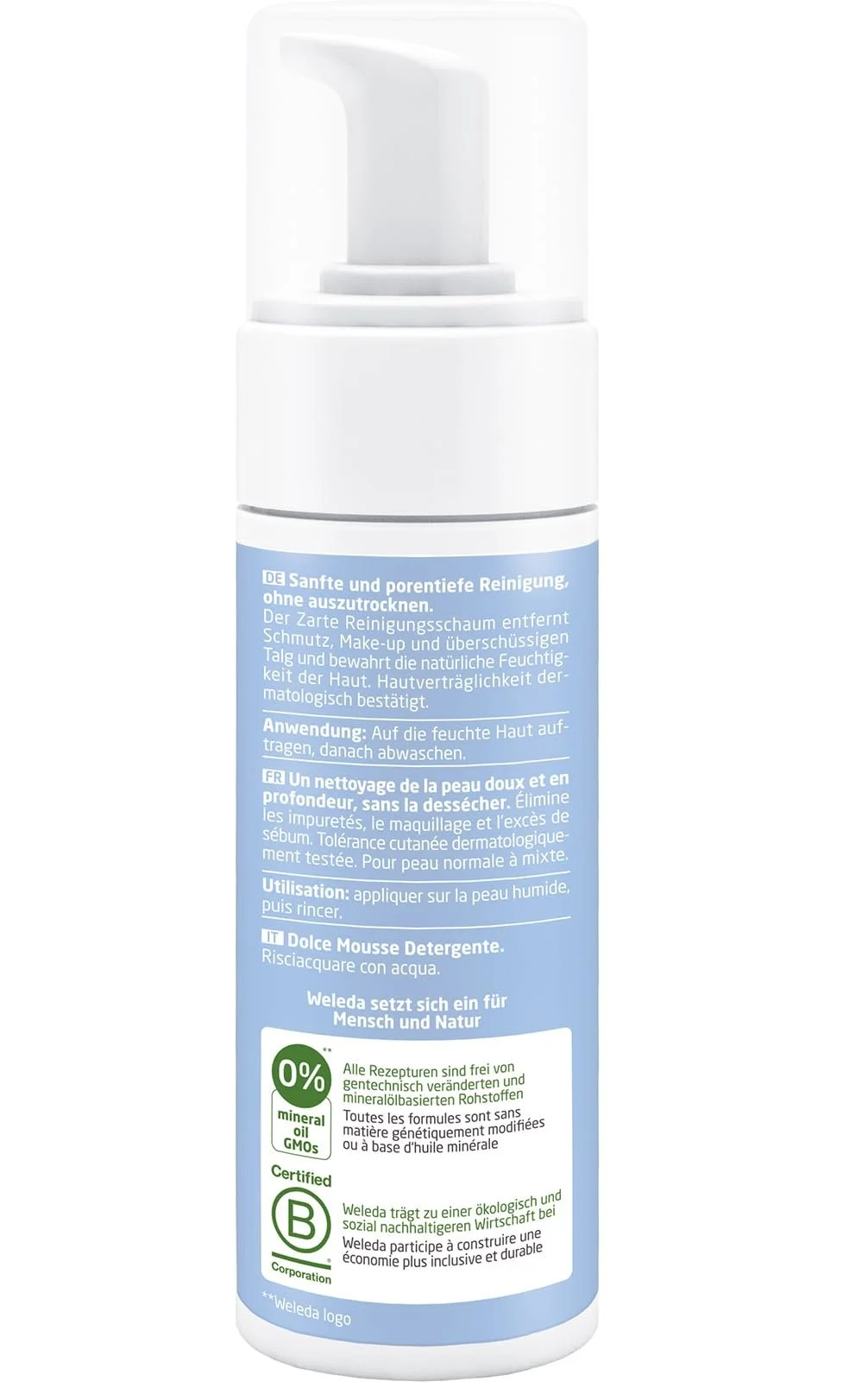 Пінка для вмивання WELEDA Organic Delicate, для нормальної та комбінованої шкіри, 150 мл, фото №2