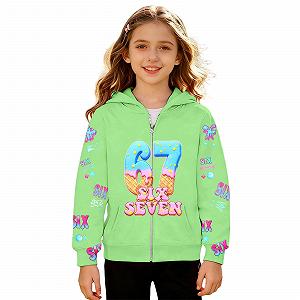 Толстовка для мальчиков Удобная детская толстовка Модная толстовка для девочек Зимняя теплая Милый лед 67 Принт Пуловер Толстовка для детей Повседневная модная флисовая куртка Рубашка с длинными рукавами synthetic.ua - Фото 1