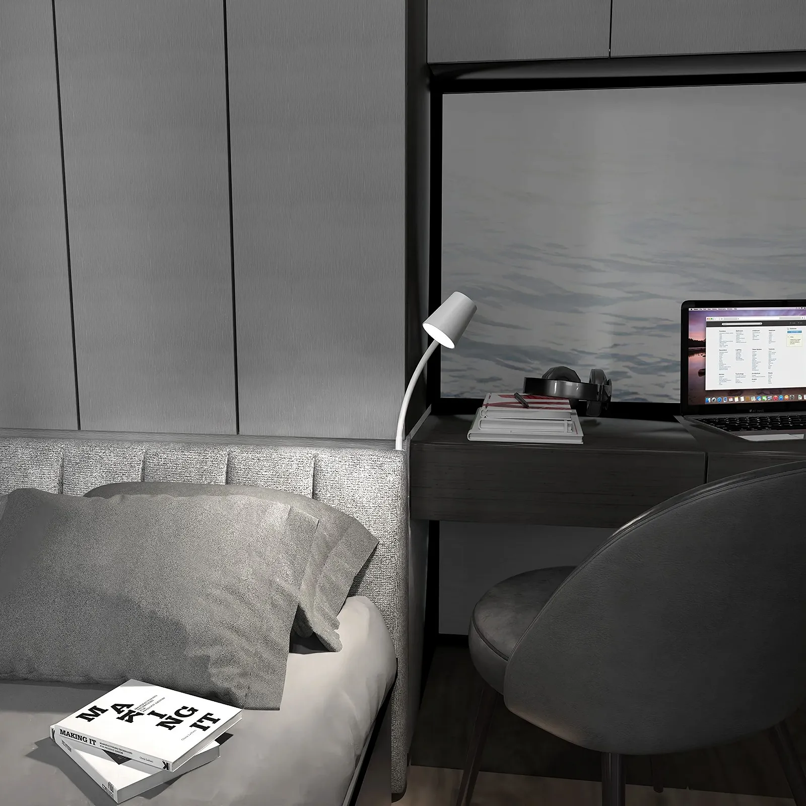 Настільна лампа Calf LED Bed Light гнучка White 1 шт., фото №6