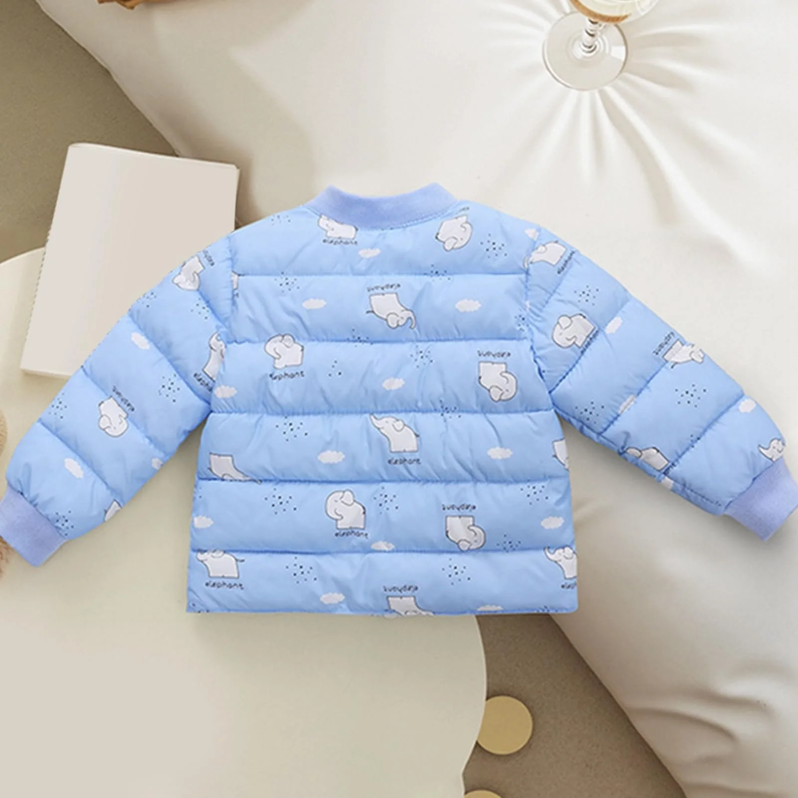 Зимняя куртка для девочек и мальчиков Утепленная теплая пуховая куртка Soft Shell Однотонное зимнее пальто Детская куртка Милая Ранняя зима для детей Бейсбол, фото №4