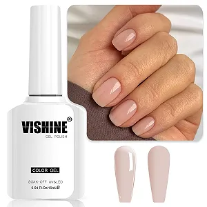 Гель-лак Vishine Nude Jelly E019 прозорий нейтральний тілесний 16 мл - Фото 1