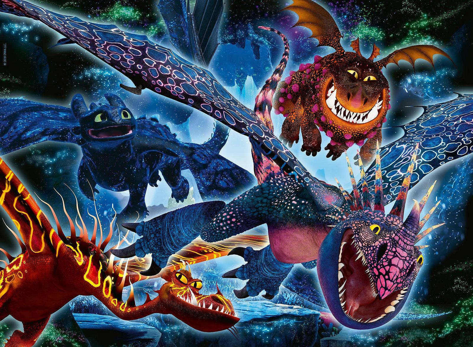 Детский пазл Ravensburger 13710 Luminous Dragons 100 деталей, фото №2