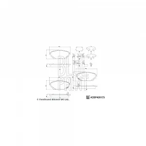 Комплект гальмівних колодок, дискові гальма BLUE PRINT ADBP420175 для MITSUBISHI, задня вісь - Фото 1