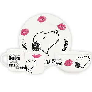 Набор для завтрака из 3 предметов Peanuts Snoopy Collection в коробке - Фото 1