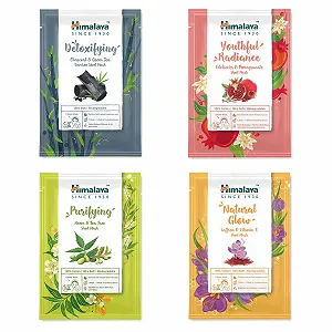 Тканевая маска для лица Himalaya Набор пробников Discovery Collection, Набор одноразовых хлопковых тканевых масок для лица, с гиалуроновой кислотой для интенсивного увлажнения, Набор из 4 штук - Фото 1