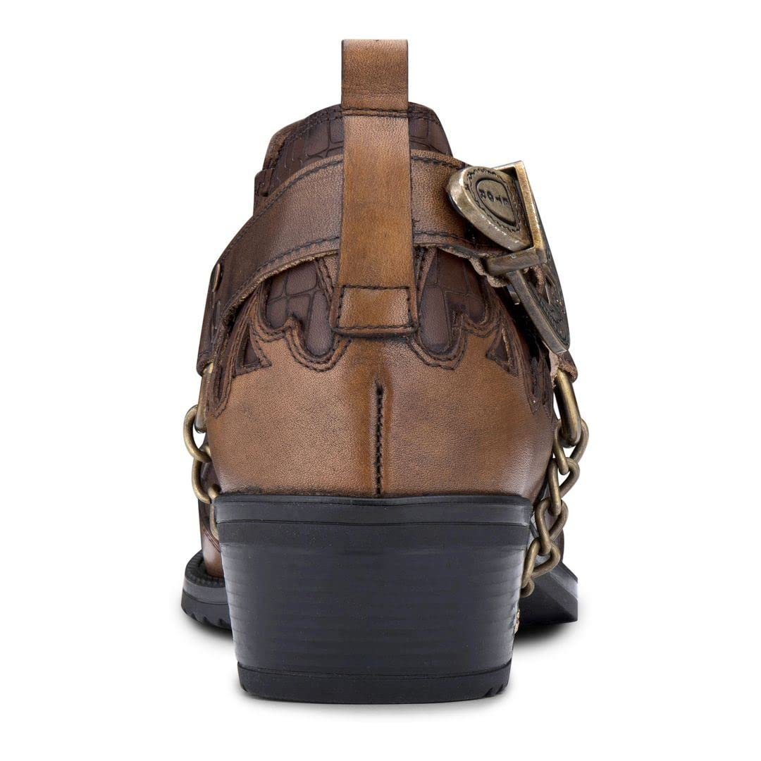 Туфли Cowboy из 100% натуральной кожи, с кубинским каблуком и крокодиловым узором TruClothing.com, фото №4