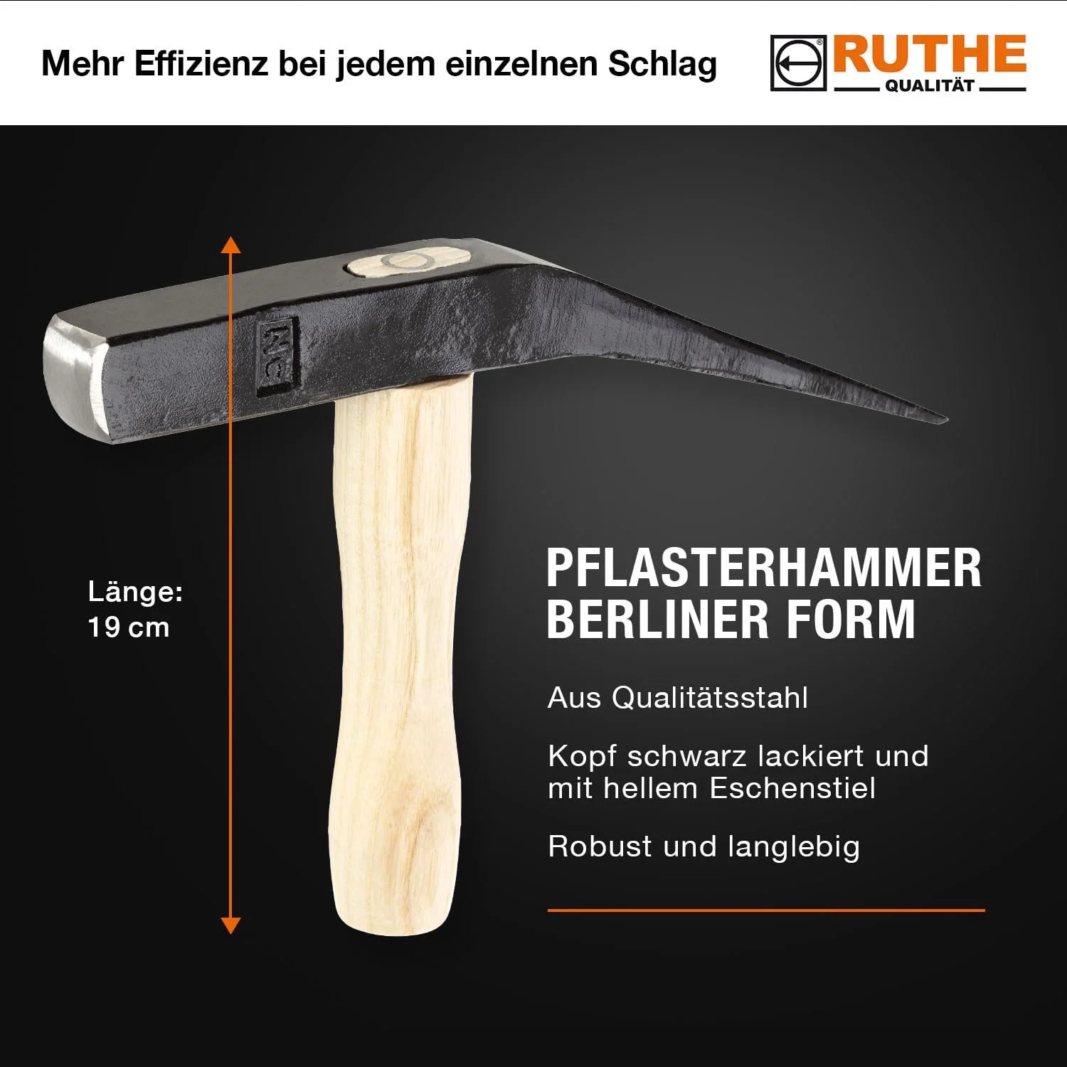 Молоток мостильщика Ruthe Berlin Shape 3015059119 1500 г разноцветный, фото №2 Молоток мостильщика Ruthe Berlin Shape 3015059119 1500 г разноцветный, фото №2