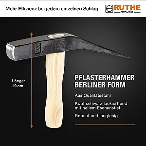 Молоток мостильщика Ruthe Berlin Shape 3015059119 1500 г разноцветный synthetic.ua - Фото 1