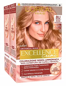 Фарба для волосся L'Oréal Paris Excellence Cream Universal Nude Світлий блонд 8U, 2 шт - Фото 1