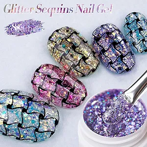 Гель-лак с блестками 8 цветов synthetic.ua - Фото 1