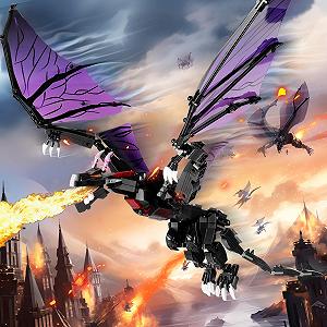 Игрушка IKUPER Technic Dragon для Детей Черный Дракон 589 Штук synthetic.ua - Фото 1