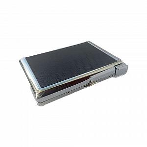 Портсигар на 20 сигарет с зажигалкой 3308 Black Silver 10839 synthetic.ua - Фото 1