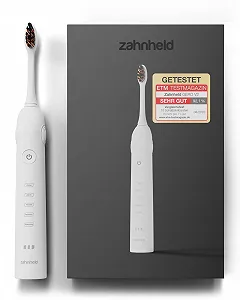 Електрична звукова зубна щітка Zahnheld Gero 5 режимів чищення дорожній футляр Біла - Фото 1