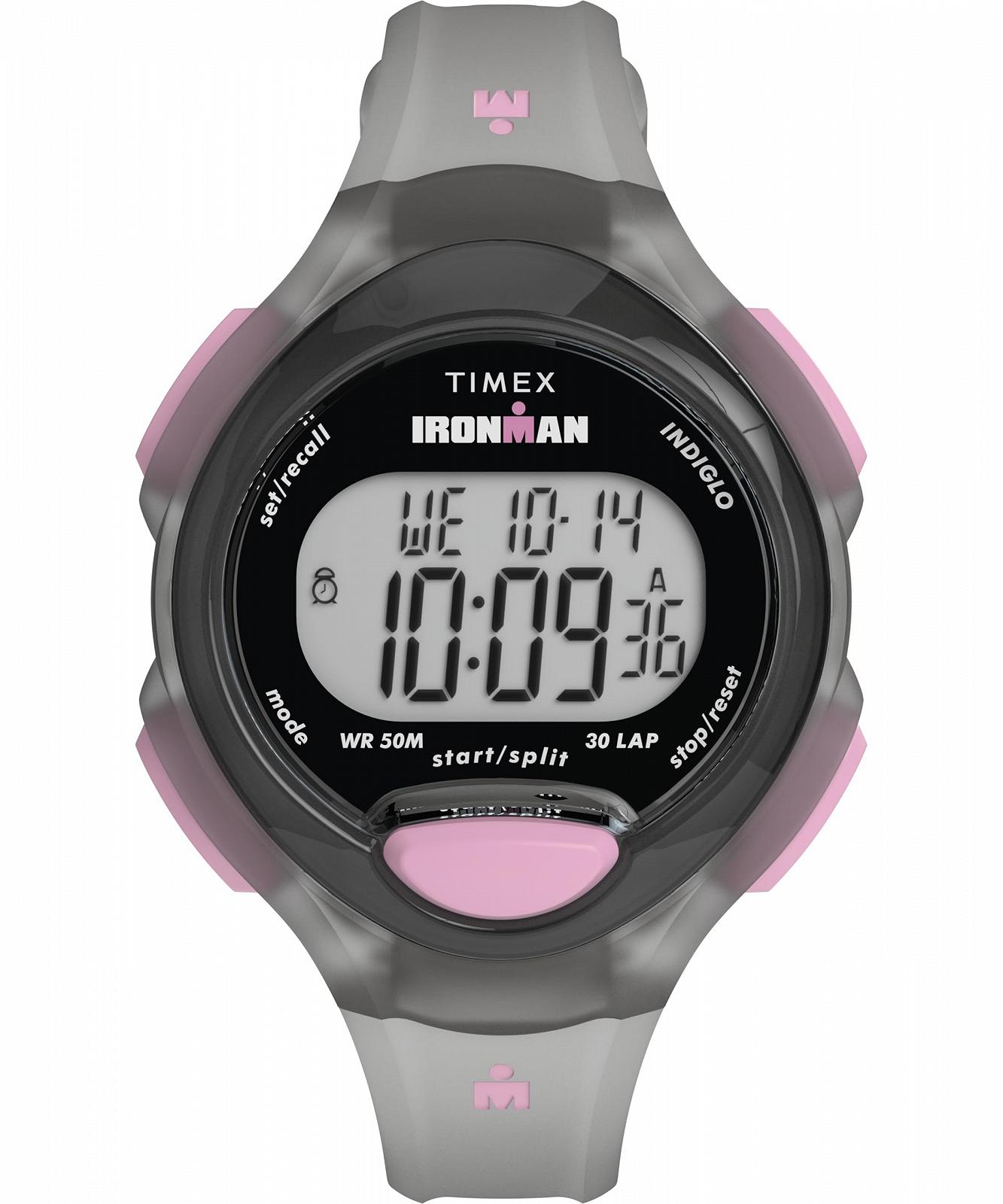 Женские Часы Timex IRONMAN 34 мм Черный PU Ремешок Цифровой Черный Корпус TW5M65700, фото №1