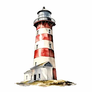 Наклейка на стіну GRAZDesign Lighthouse North Sea 39 x 30 см - Фото 1