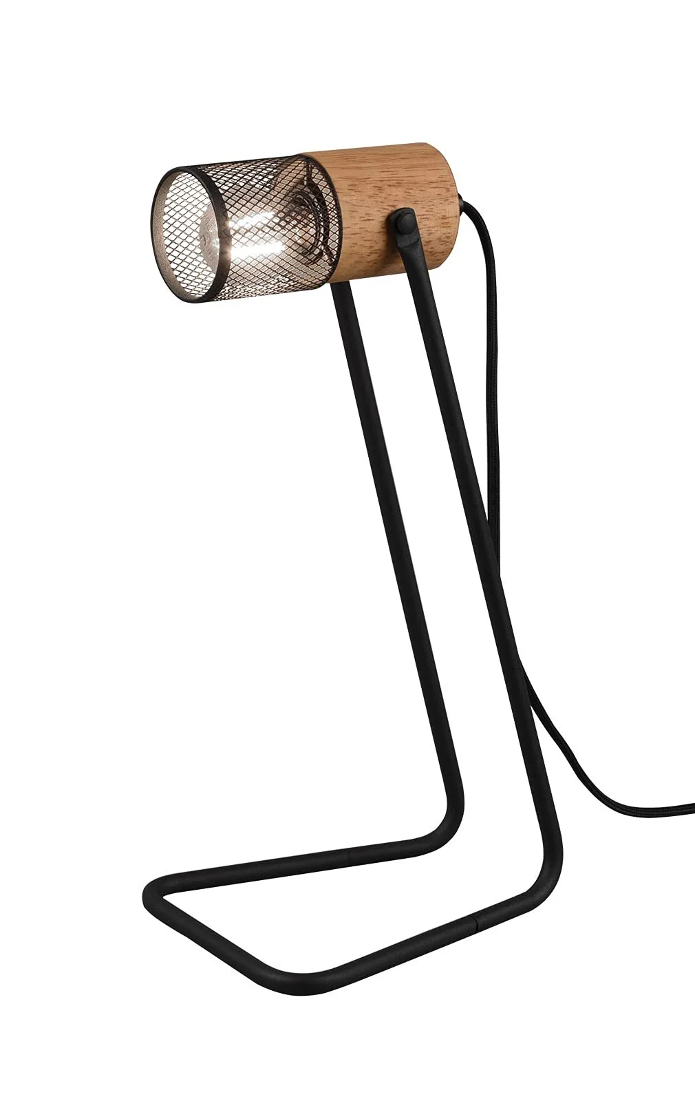 Настільна лампа Trio Leuchten Tosh 504300132 E14 Метал Дерево Чорна матова, фото №1