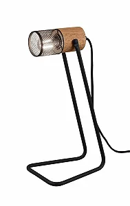 Настільна лампа Trio Leuchten Tosh 504300132 E14 Метал Дерево Чорна матова - Фото 1