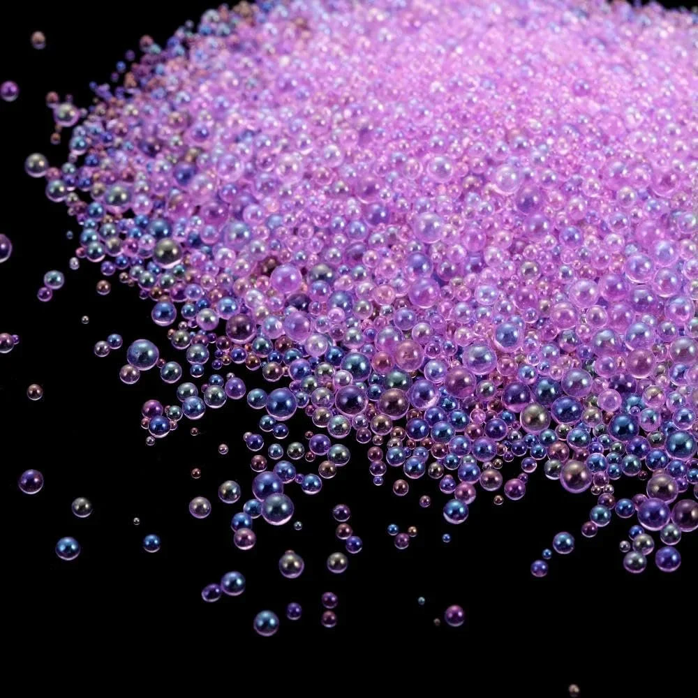 Хрустальные стеклянные шарики для ногтей Микробисер Икорные бусины Смола для заполнения силиконовых форм УФ-смола Эпоксидный наполнитель 20 г, фото №1