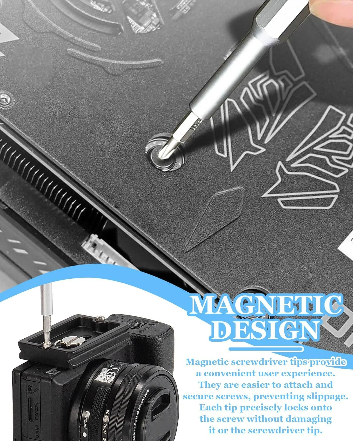 Набір прецизійних магнітних викруток 24-в-1 для годинників та електроніки, фото №5