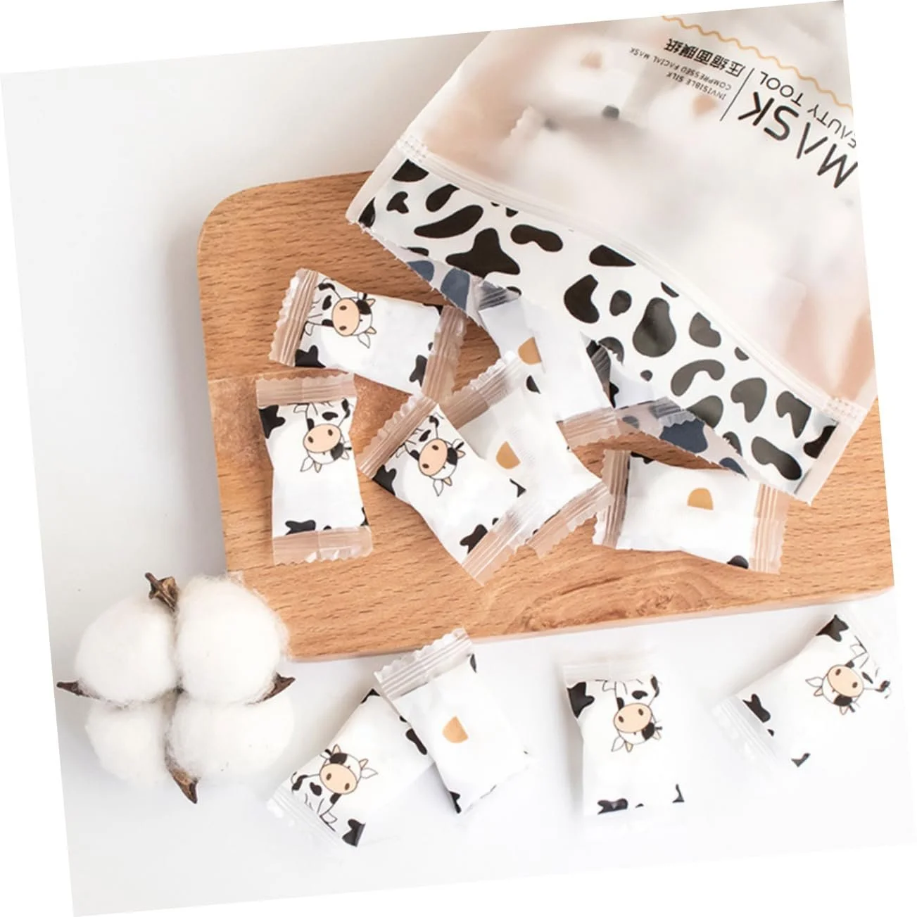 Маска для лица PACKOVE Компрессионная 55 штук Ультратонкая Дышащая Хлопковая, фото №7