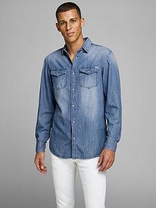 Рубашка Jack&Jones SHERIDAN L/S NOOS 12138115 Джинсовый Средний Синий XL synthetic.ua - Фото 1
