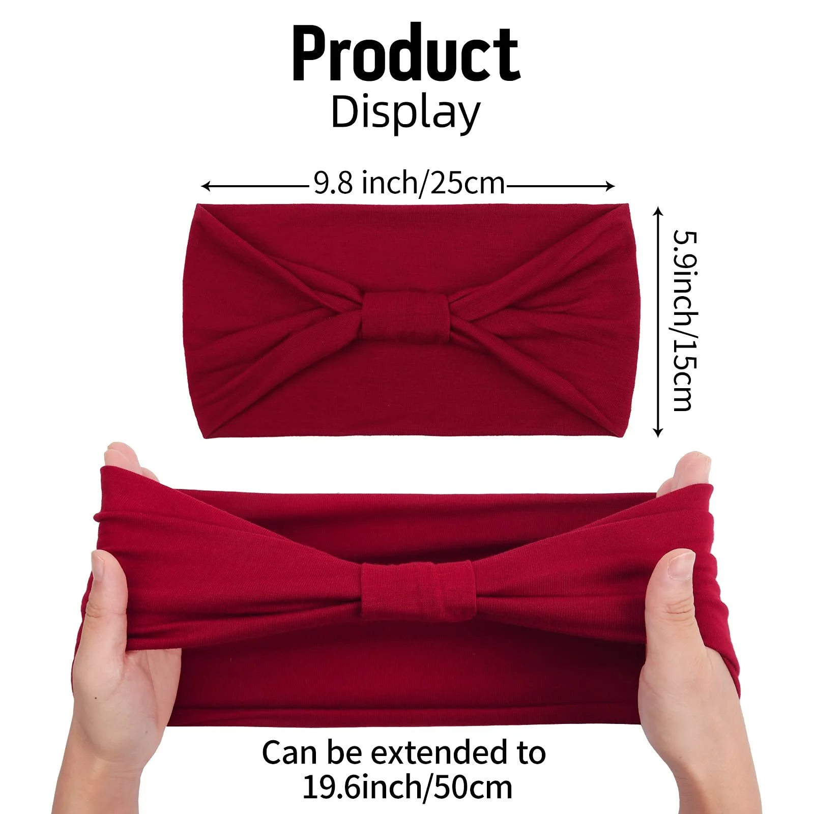 Пов'язка на голову Широка еластична для жінок та дівчат, набір 4 шт., фото №2 Пов'язка на голову Широка еластична для жінок та дівчат, набір 4 шт., фото №2