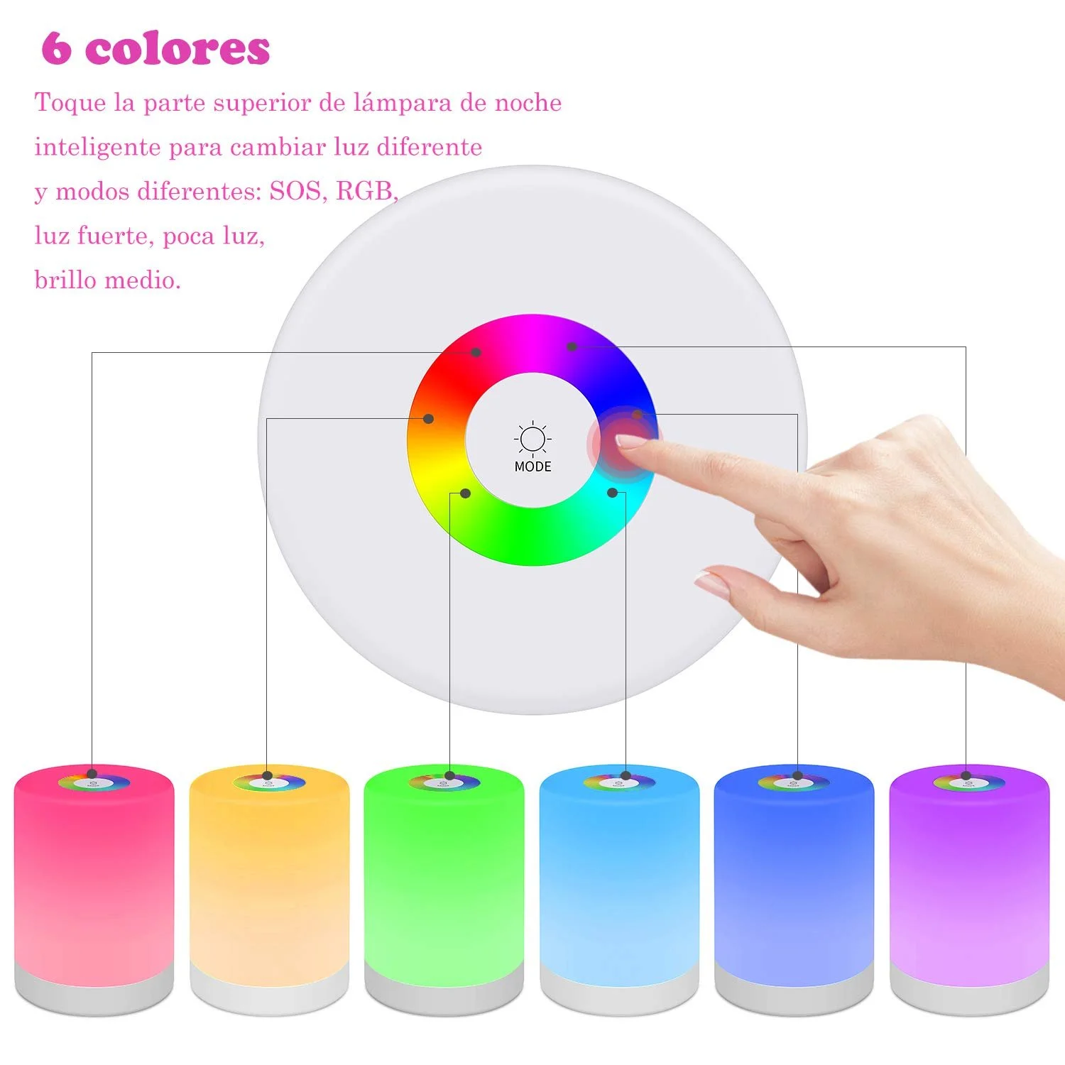 Нічник StillCool Smart LED сенсор RGB ручка режим SOS, фото №2