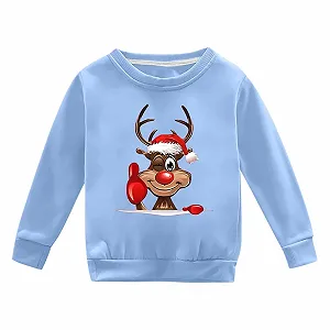 Різдвяний пуловер для малюків з капюшоном, різдвяним візерунком і довгими рукавами synthetic.ua - Фото 1