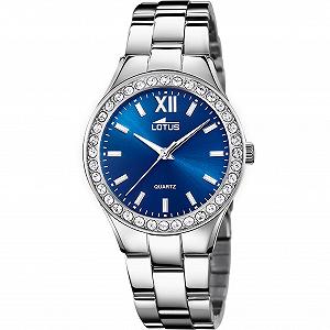 Часы женские Lotus Classic 18883/5 Аналоговые Кварцевые Серебристо-Синие synthetic.ua - Фото 1