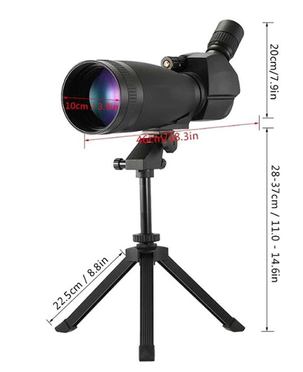 Телескоп монокулярний Spacmirrors Telephoto Zoom 30-90x100 Bak4 Prism Водонепроникний з триногою, фото №7
