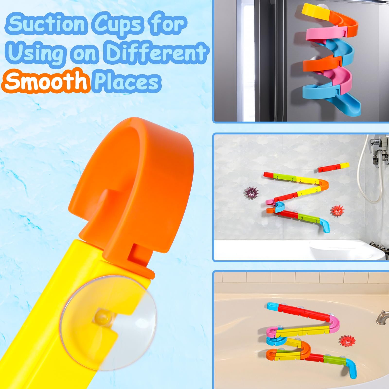 Игрушка для ванны Конструктор-пазл Гоночная трасса 38 деталей, фото №5