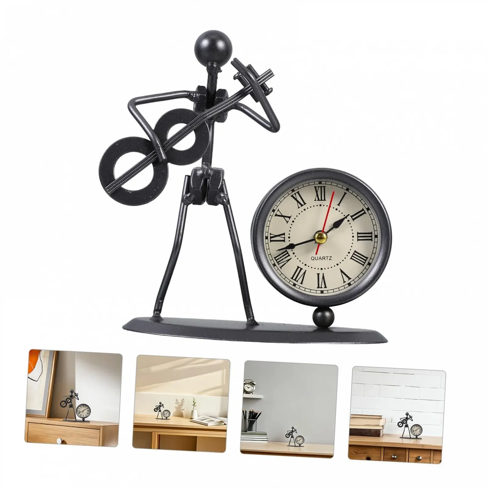 Настільний годинник MUCKLILY Вінтажний настільний Маленький, фото №8 Настільний годинник MUCKLILY Вінтажний настільний Маленький, фото №8