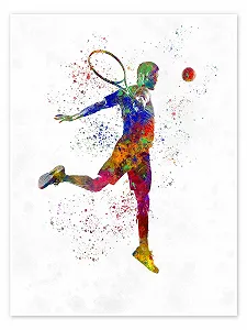 Постер Nobelart Tennis Player II 60 х 80 см Цветной - Фото 1
