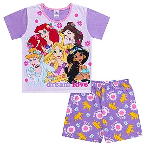 Піжамний набір Disney Princess для дівчат, комплект з шортами - Фото 1