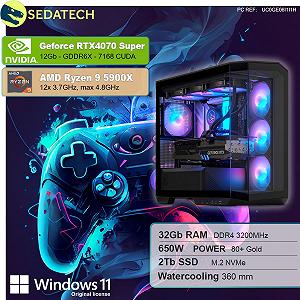 ПК Sedatech Advanced Gaming Water Cooling AMD Ryzen 9 5900X RTX4070 Super 32GB RAM 2TB SSD M.2 Windows 11 synthetic.ua - Фото 1