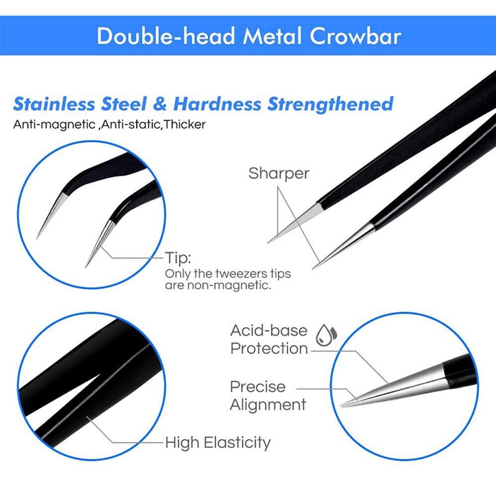 Набір Mini Викруток 15 Штук Включає 11 Годинникових Викруток 2 Пінцети 1 Магнітайзер і Коробка для Зберігання, фото №6