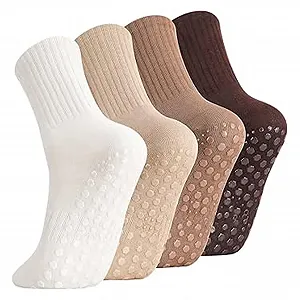 Шкарпетки для пілатесу (4 пари) Нековзні шкарпетки - Фото 1