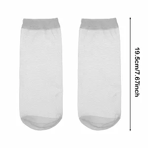 Короткие шелковые чулки 10 пар Прозрачные модные хрустальные шелковые нейлоновые ультратонкие носки-сеточки до щиколотки synthetic.ua - Фото 1