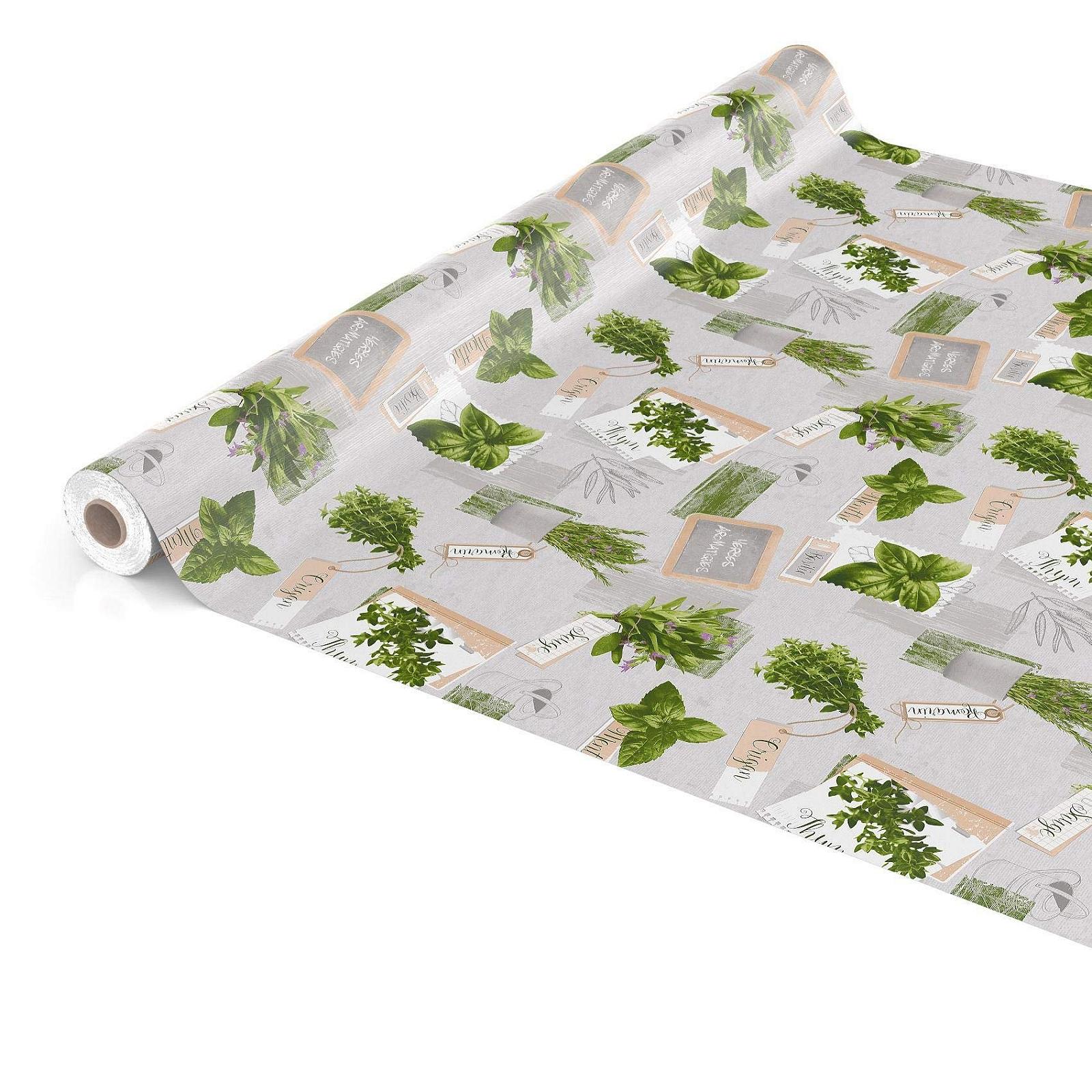 Скатертина Anro Herbs Green Beige Organic Basil клейончаста PVC 160 x 140 см, фото №4