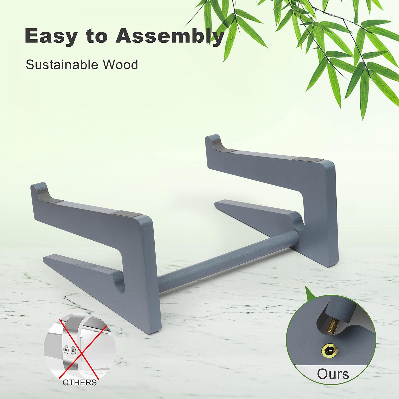 Подставка для ноутбука Деревянная Konsol Эргономичная Универсальная Серый, фото №3